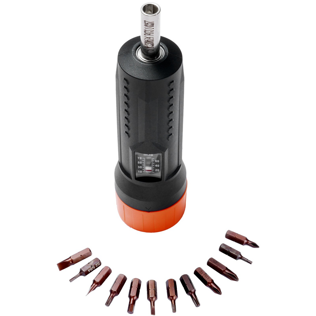 Juego de destornilladores dinamométricos VEVOR de 1/4" Rango de ajuste de torsión de 10 a 70 in-lb
