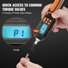 Destornillador dinamométrico digital VEVOR de 1/4" para electricistas con pantalla LCD rango de torsión de 2,65 a 70,67 in-lbs