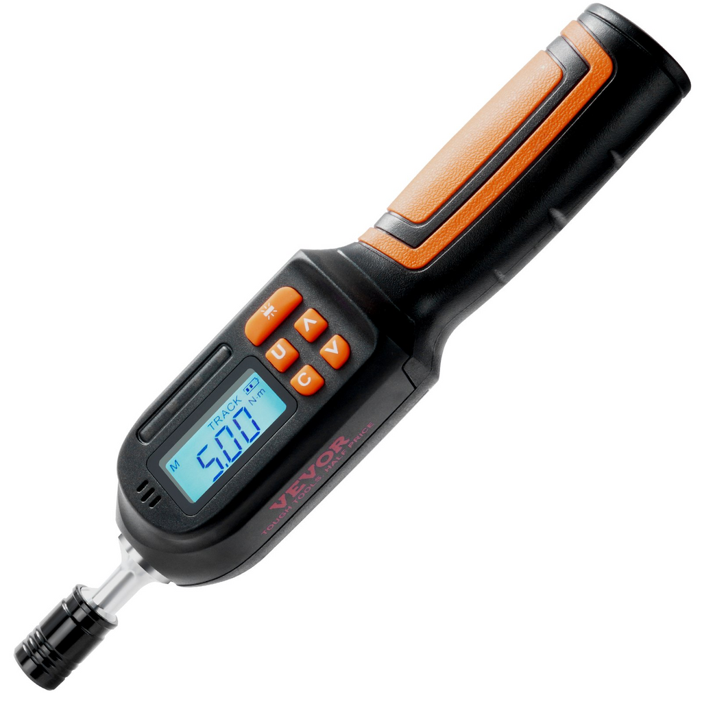 Destornillador dinamométrico digital VEVOR de 1/4" para electricistas con pantalla LCD rango de torsión de 2,65 a 70,67 in-lbs