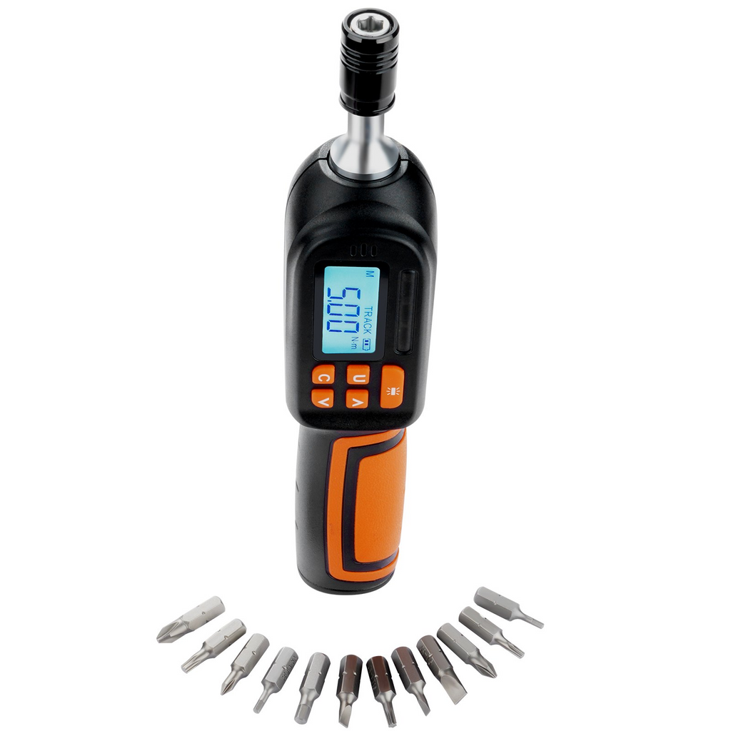 Destornillador dinamométrico digital VEVOR de 1/4" para electricistas con pantalla LCD rango de torsión de 2,65 a 70,67 in-lbs