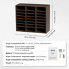 Organizadores de literatura VEVOR,  24 compartimentos con estantes ajustables, clasificador de literatura de madera de 29 x 12 x 24,4 pulgadas