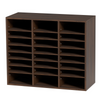 Organizadores de literatura VEVOR,  24 compartimentos con estantes ajustables, clasificador de literatura de madera de 29 x 12 x 24,4 pulgadas