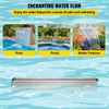 Fuente de piscina VEVOR de 120 x 11,4 x 7,9 cm de acero inoxidable con tira de luces LED