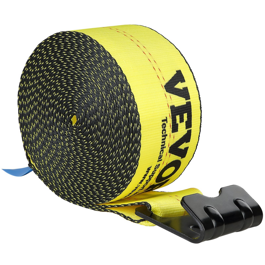 Correas de cabrestante VEVOR 4" x 30' capacidad de carga de 6000 lb resistencia a la rotura de 18000 lb (paquete de 4)