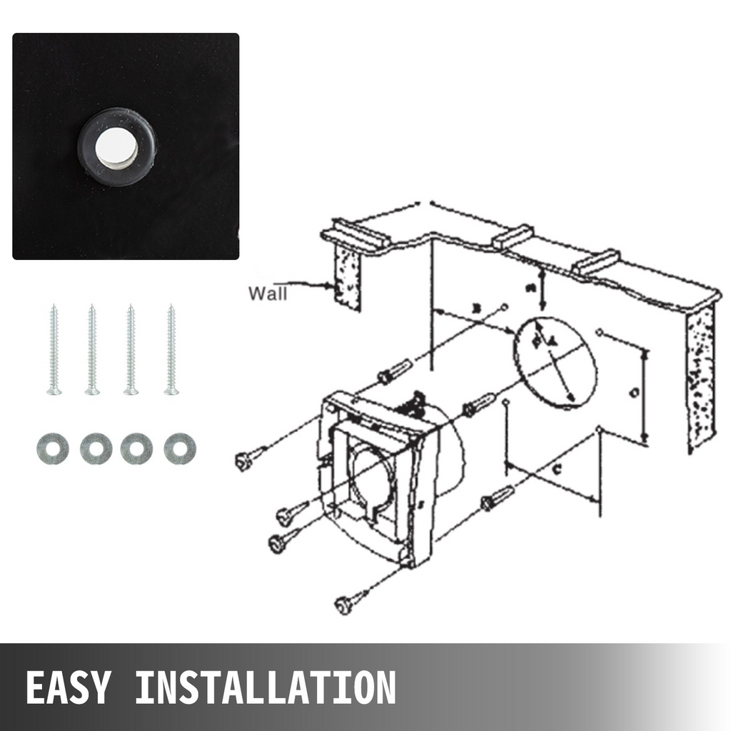 Extractor de ventilación de 12'' montaje en pared