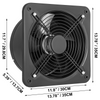 Extractor de ventilación de 12'' montaje en pared