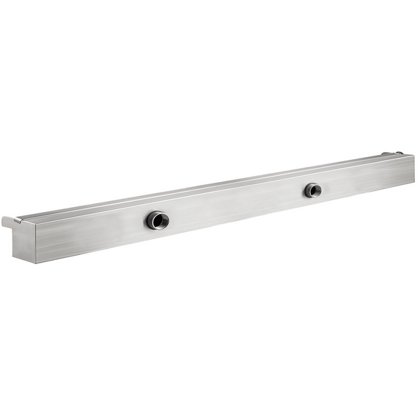 Fuente de piscina VEVOR de acero inoxidable con cascada de 59,4" x 4,5" x 3,1" (ancho x profundidad x alto) con tira de luces LED