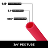 Tubo PEX VEVOR de 3/4" x 300 pies con barrera de oxígeno O2 EVOH Pex-B rojo