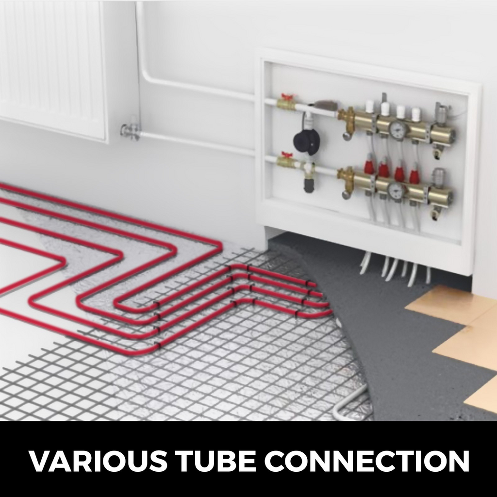 Tubo PEX VEVOR de 3/4" x 300 pies con barrera de oxígeno O2 EVOH Pex-B rojo