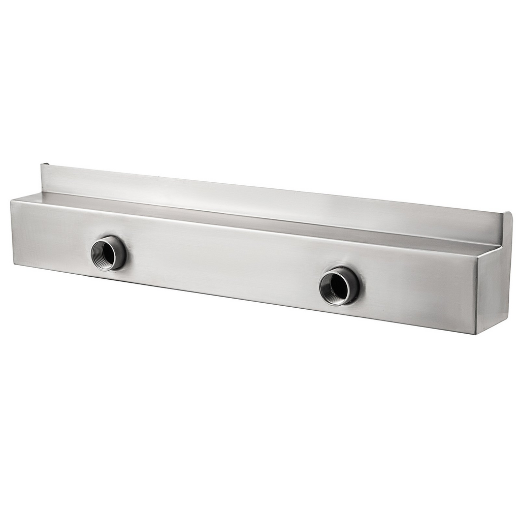 Fuente de piscina VEVOR de acero inoxidable con cascada de 60 x 11,4 x 7,9 cm