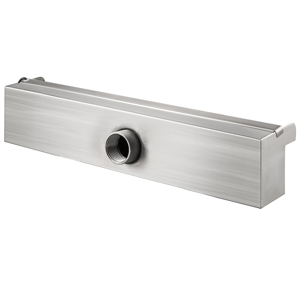Fuente de piscina VEVOR de acero inoxidable con cascada de 30 x 11,4 x 7,9 cm (ancho x profundidad x alto) con tira de luces LED