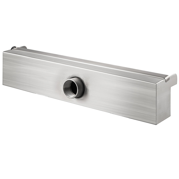 Fuente de piscina VEVOR de acero inoxidable con cascada de 30 x 11,4 x 7,9 cm (ancho x profundidad x alto) con tira de luces LED