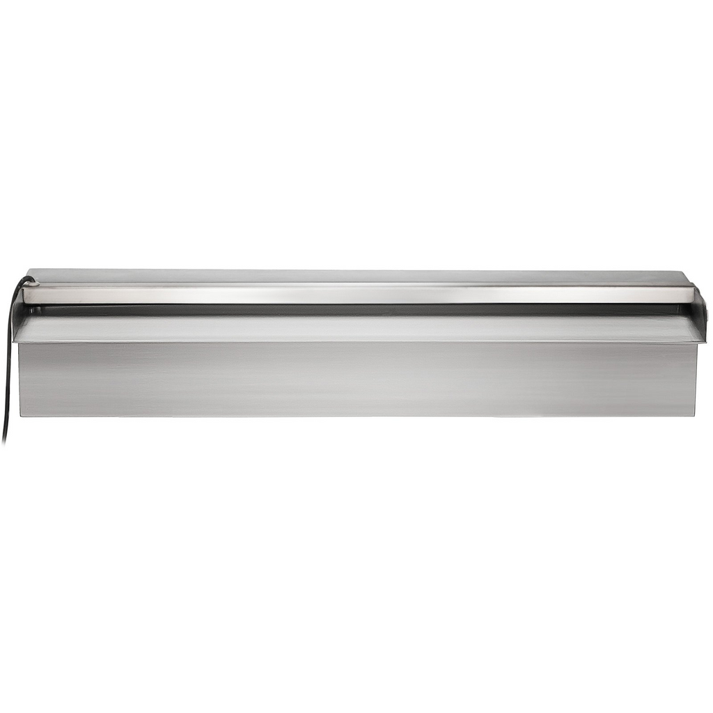 Fuente de piscina VEVOR de acero inoxidable con cascada de 30 x 11,4 x 7,9 cm (ancho x profundidad x alto) con tira de luces LED