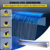 Fuente de piscina VEVOR de acero inoxidable de 23,6" x 4,5" x 3,1" (ancho x profundidad x alto) con tira de luz LED