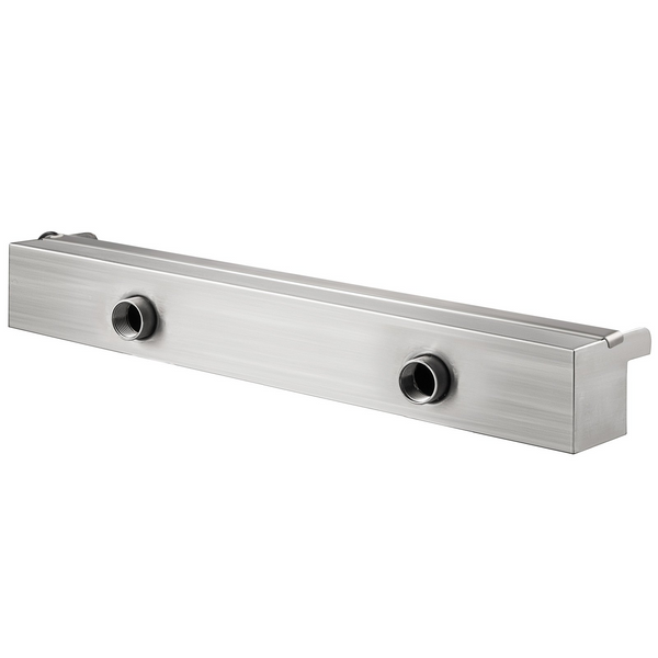 Fuente de piscina VEVOR de acero inoxidable de 23,6" x 4,5" x 3,1" (ancho x profundidad x alto) con tira de luz LED