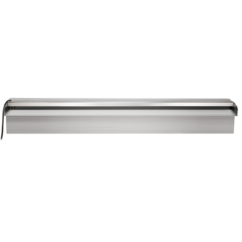 Fuente de piscina VEVOR de acero inoxidable de 23,6" x 4,5" x 3,1" (ancho x profundidad x alto) con tira de luz LED