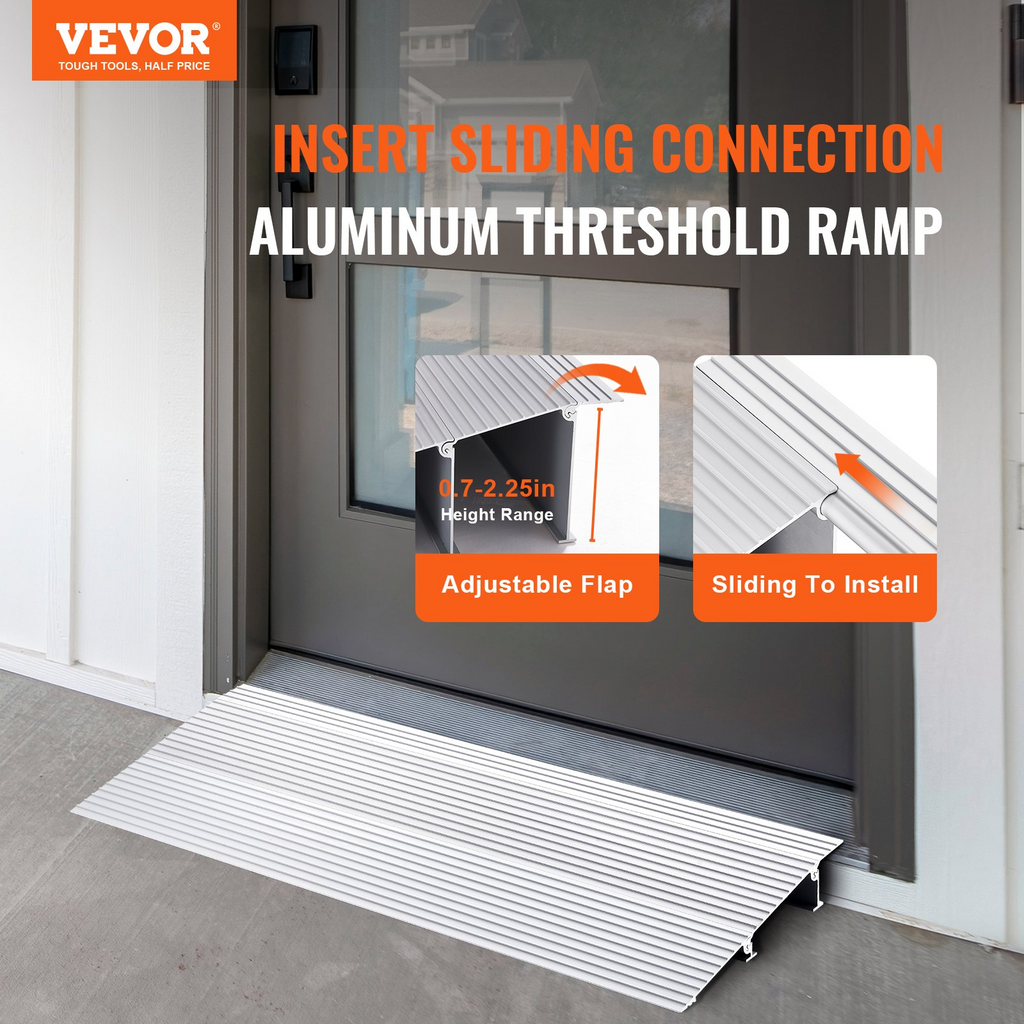 Rampa para umbral de puerta VEVOR elevación de 2" capacidad de carga de 800 lb