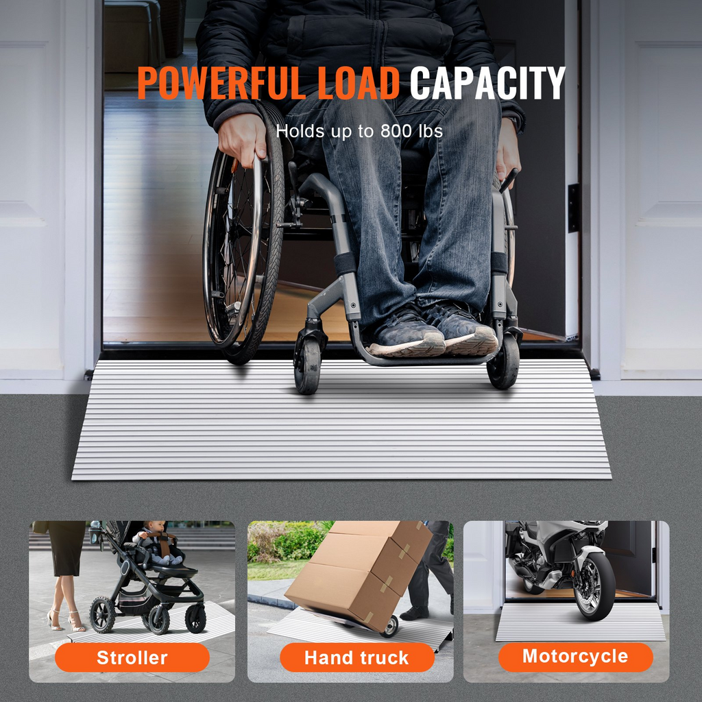Rampa para umbral de puerta VEVOR elevación de 2" capacidad de carga de 800 lb