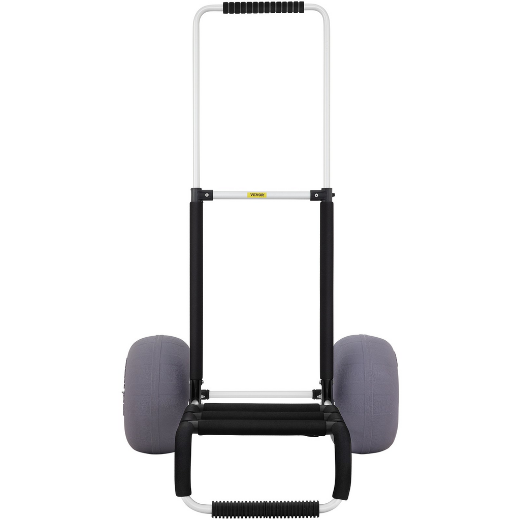 Carritos de playa VEVOR para arena de 23" x 15" con ruedas tipo globo de TPU de 13" capacidad de carga de 165 libras y altura ajustable de 33,1" a 51,6"