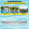 Fuente de piscina VEVOR de acero inoxidable con cascada y conector de tubería rectangular para jardín y exterior (59,1")