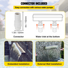 Fuente de piscina VEVOR de acero inoxidable con cascada y conector de tubería rectangular para jardín y exterior (59,1")