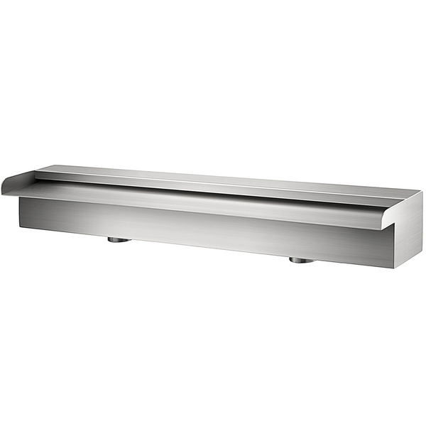 Fuente de piscina VEVOR de acero inoxidable con cascada y conector de tubería rectangular para jardín y exterior (59,1")