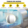 Fuente de piscina con cascada decorativa de acero inoxidable de 11,8" x 23,6" x 17,7"