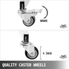 VEVOR estante para pintura ajustable de 1,5 a 2,1 m con 8 ganchos y 4 ruedas giratorias