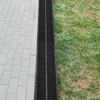 Sistema de drenaje de zanja VEVOR HDPE 5,8 x 5,2 x 39,4" con rejilla de plástico 3 x 39 con 3 tapas de extremo