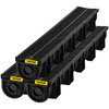 Sistema de drenaje de zanja VEVOR HDPE 5,8 x 5,2 x 39,4" con rejilla de plástico 3 x 39 con 3 tapas de extremo