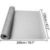Alfombrilla de vinilo para garaje (3,9 x 6,56 pies) antideslizante con textura de diamante color plateado para cubrir debajo del coche 25,6 pies