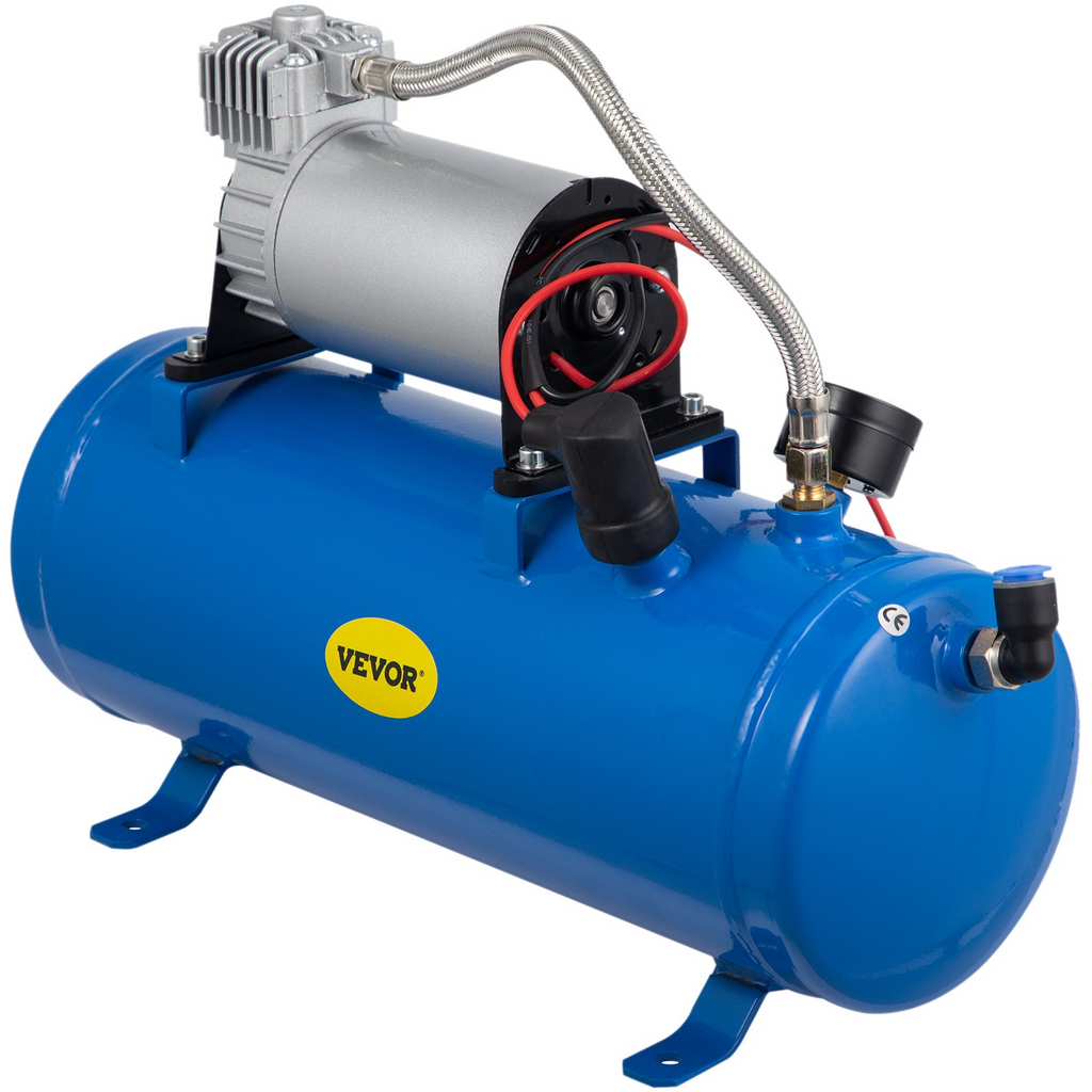 Compresor de aire VEVOR de 12 V con bocina de tren y tanque de 150 PSI