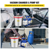 Bomba de vacío VEVOR de 3.6 CFM y 1/4 HP + cámara de vacío de 3 galones acero inoxidable JH2