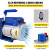 Bomba de vacío VEVOR de 3.6 CFM y 1/4 HP + cámara de vacío de 3 galones acero inoxidable JH2