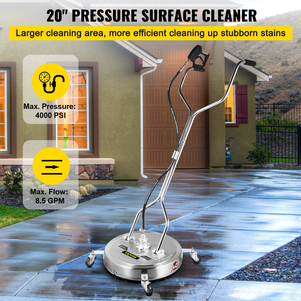 Limpiador de superficies con hidrolavadora VEVOR 20'' presión máxima de 4000 PSI