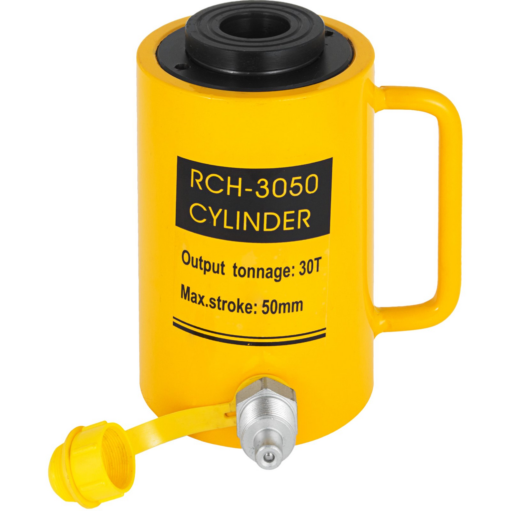 Cilindro hidráulico de 30 T VEVOR cilindro de elevación de acción simple hueco de 50 mm (30 T, 2 pulgadas)