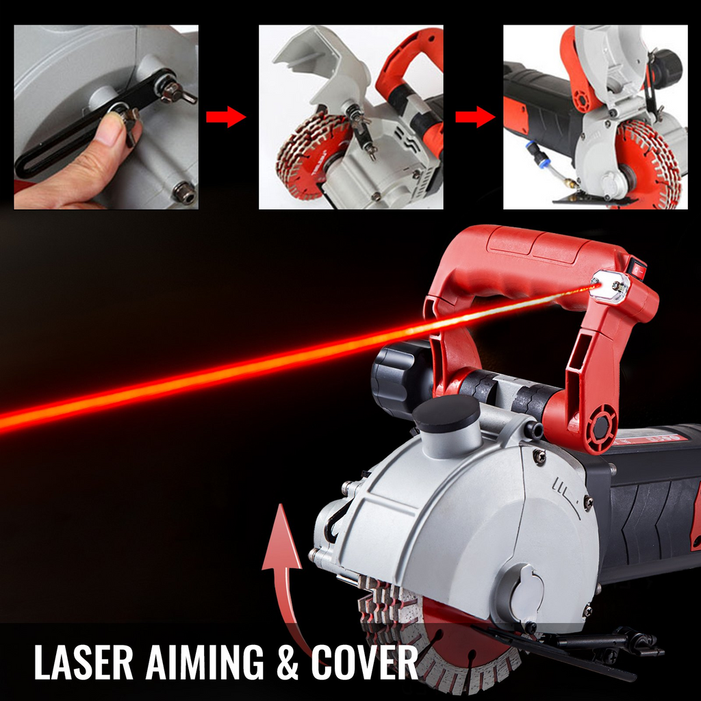 VEVOR 4800W máquina cortadora de ranuras 42 mm de ancho de corte 41 mm de profundidad de corte