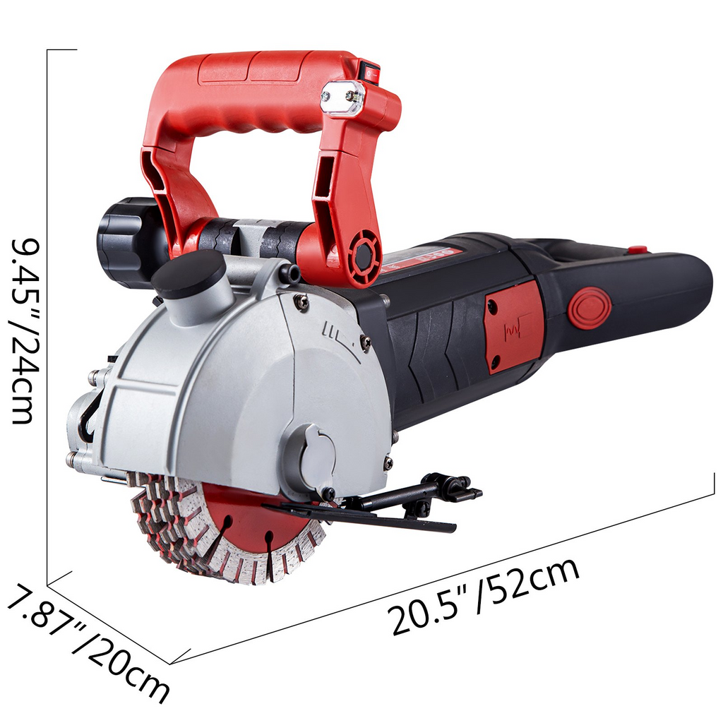 VEVOR 4800W máquina cortadora de ranuras 42 mm de ancho de corte 41 mm de profundidad de corte