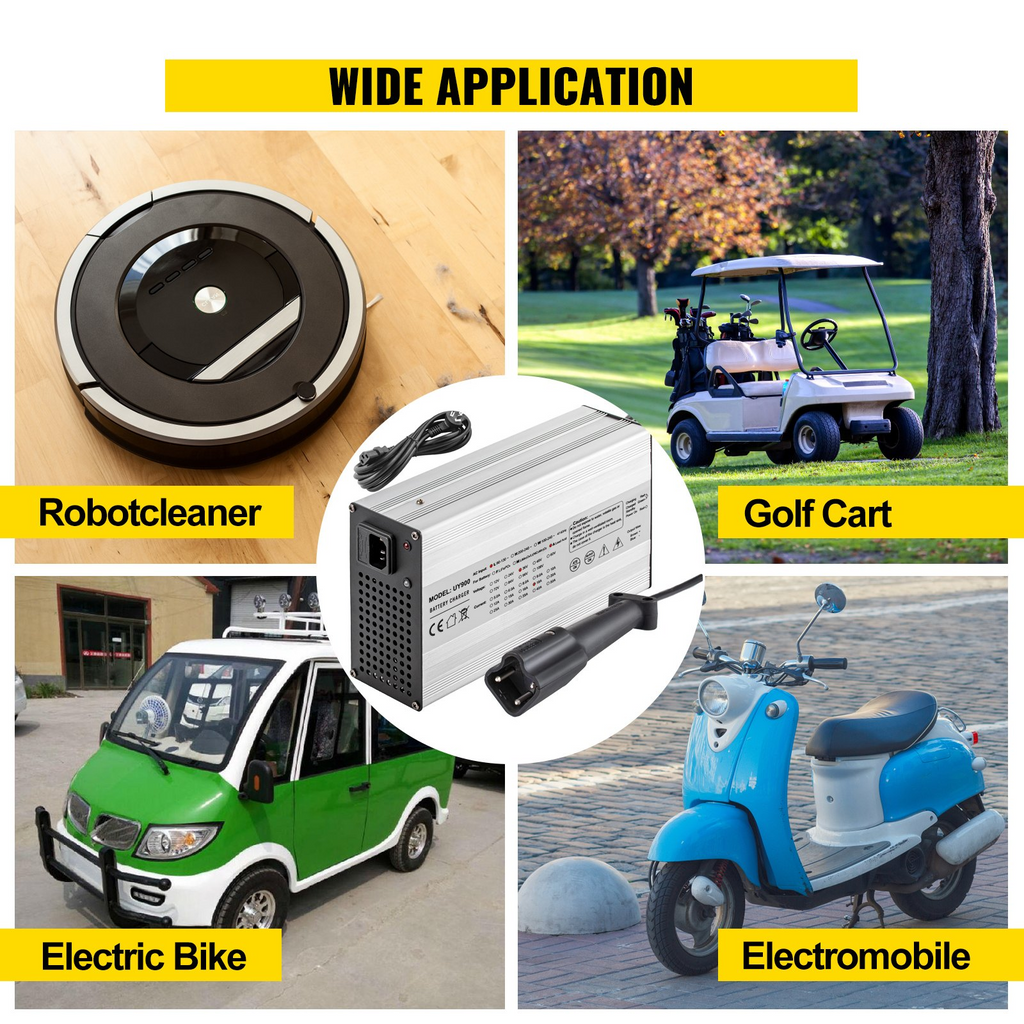 Cargador de batería para carrito de golf VEVOR de 48 voltios y 15 amperios con G29 Drive/LED