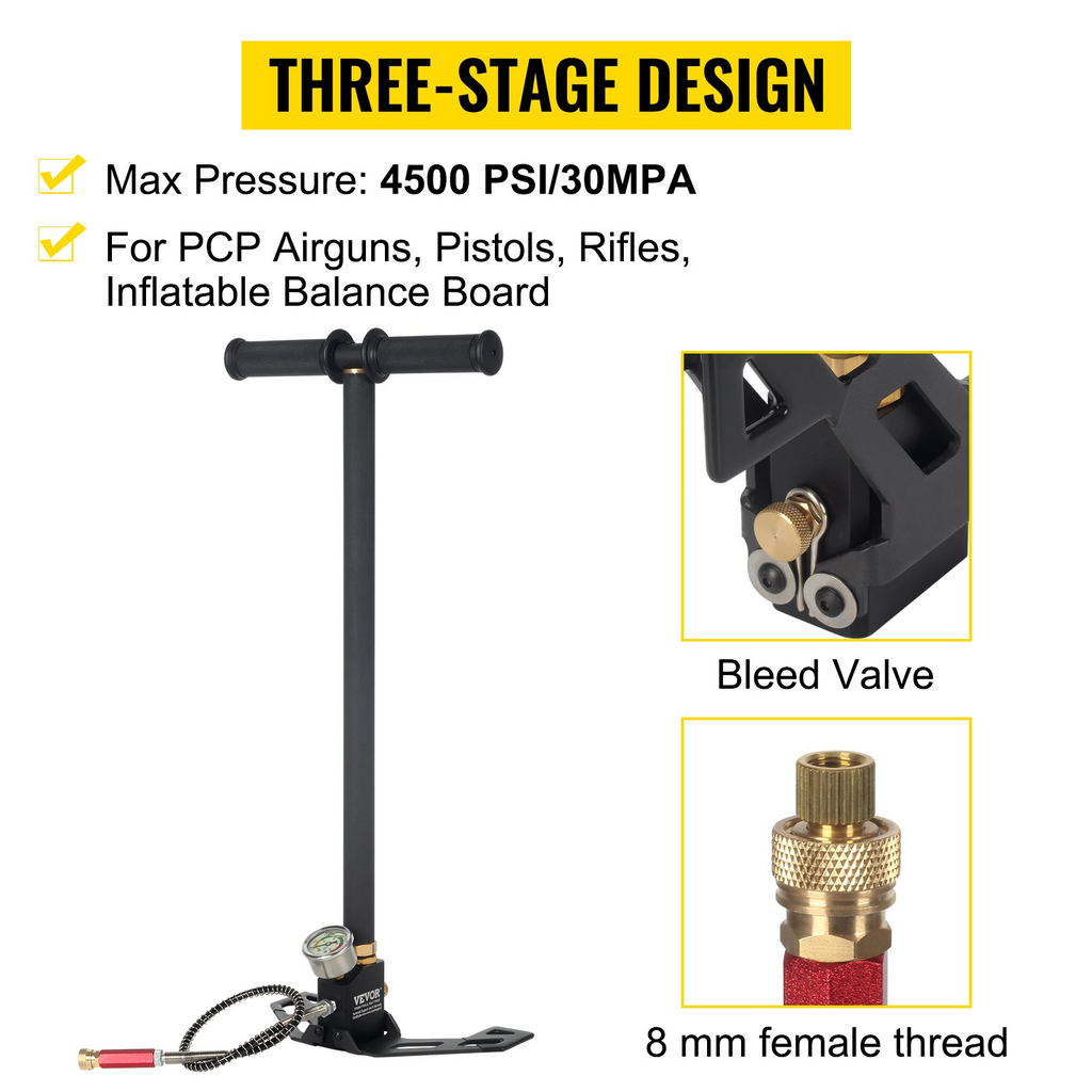 Bomba manual de alta presión VEVOR 4500 PSI (30 MPA)