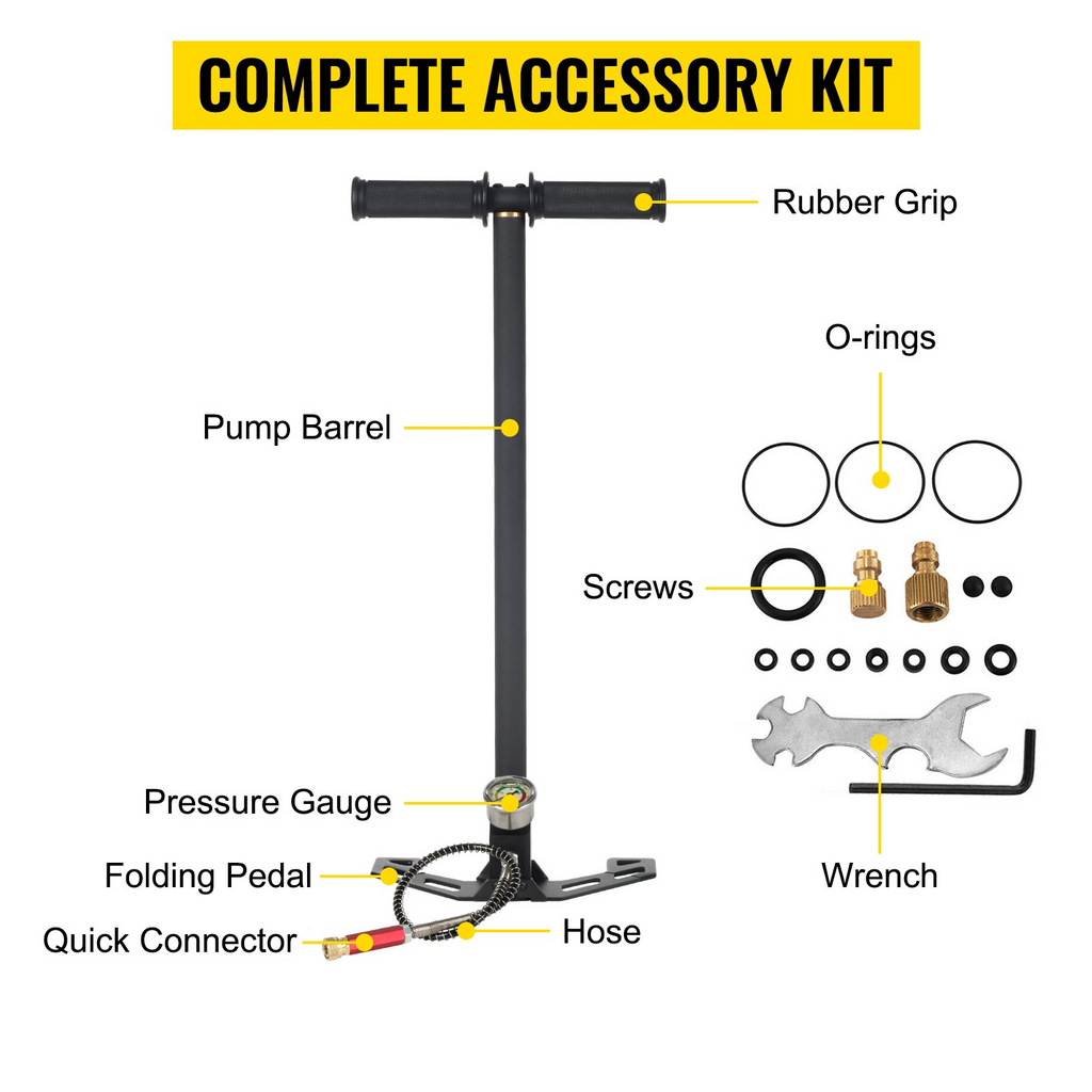 Bomba manual de alta presión VEVOR 4500 PSI (30 MPA)