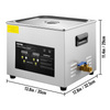 Limpiador ultrasónico mejorado VEVOR de 15 l (calentador de 600 W, ultrasónico de 360 W)