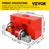 Cortadora de varillas de refuerzo hidráulica eléctrica VEVOR 1250 W portátil 110 V