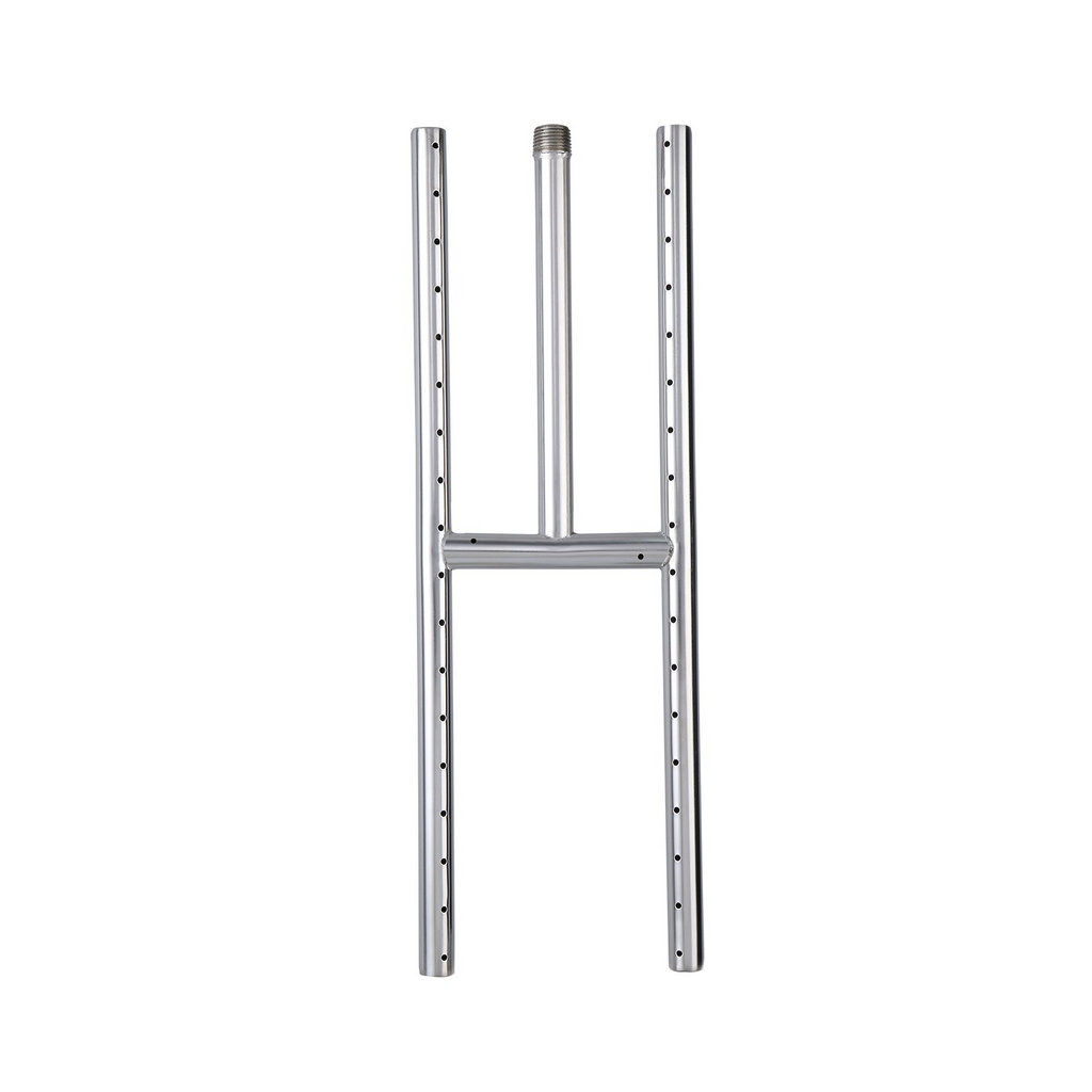 Fogón empotrable de 6 x 18 pulgadas rectangular de acero inoxidable a gas natural y propano