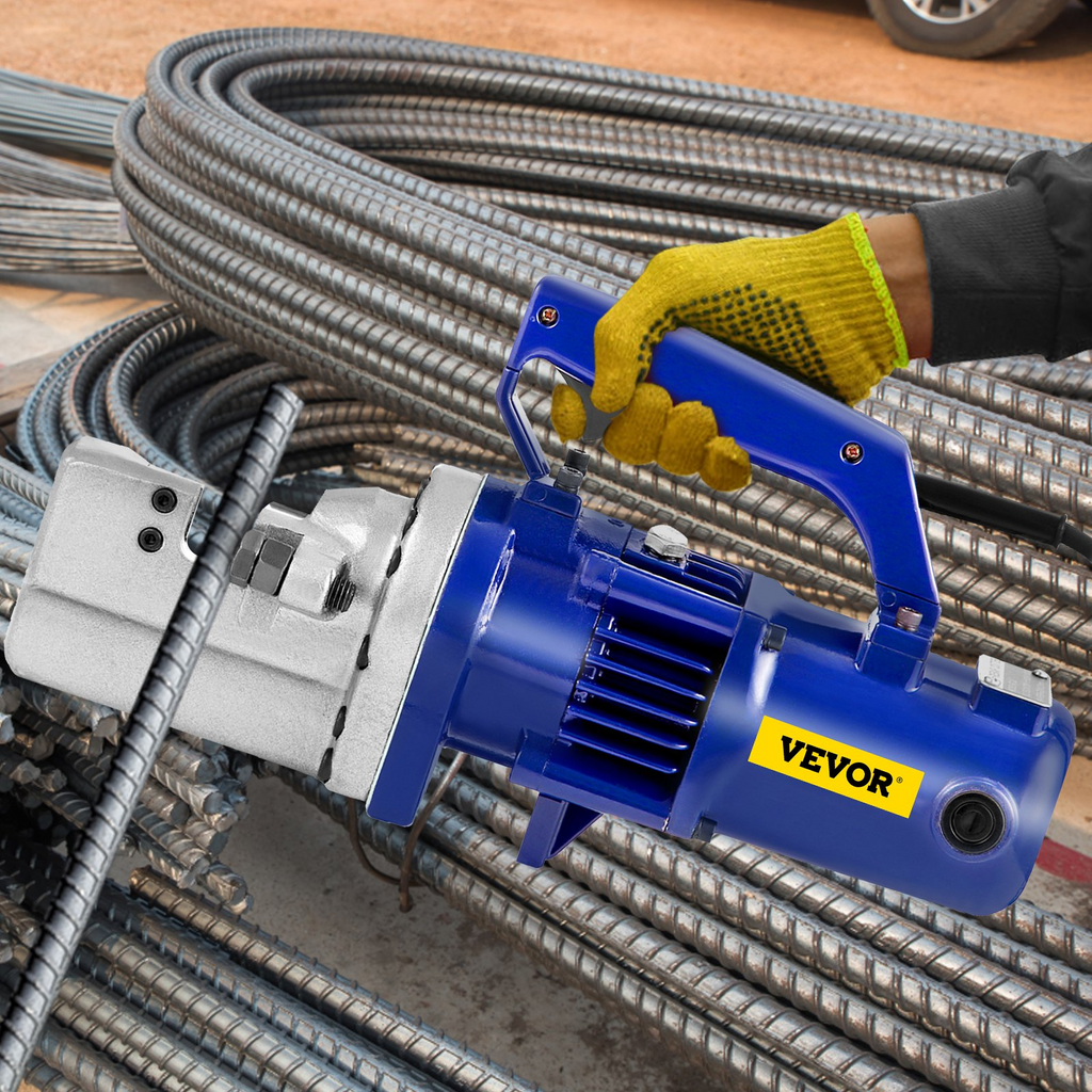 Cortadora de varillas de refuerzo VEVOR de 1350 W y 110 V con cuchillas de mandíbula que corta varillas de refuerzo de 7/8 pulgadas y 22 mm en 4,5 segundos