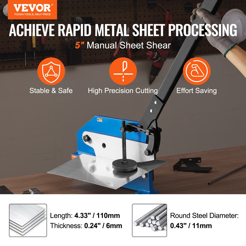 Cizalla manual para placas de 5"