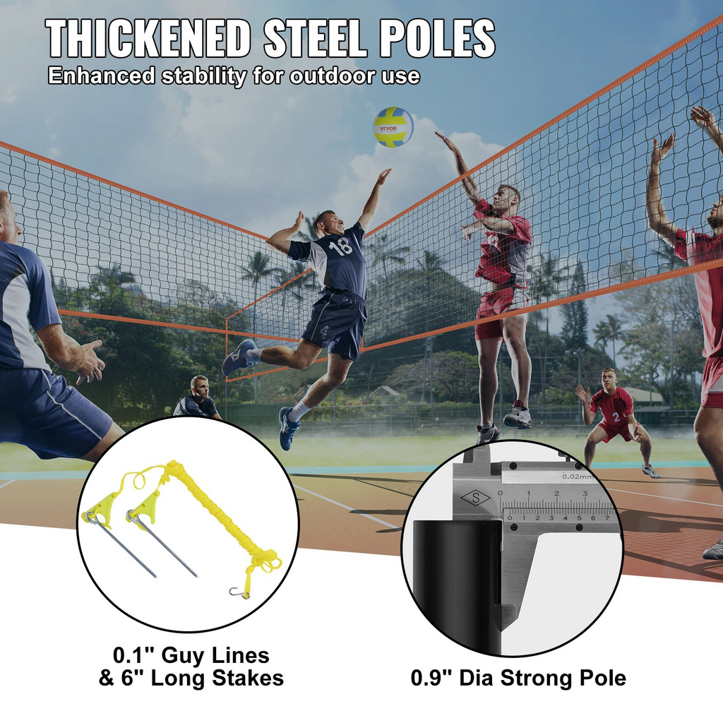 Red de voleibol de 4 vías VEVOR altura ajustable