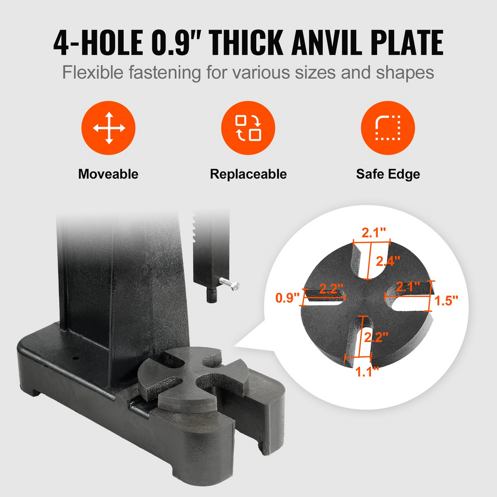 Prensa de husillo VEVOR manual de 3 toneladas altura máxima de 12,2"