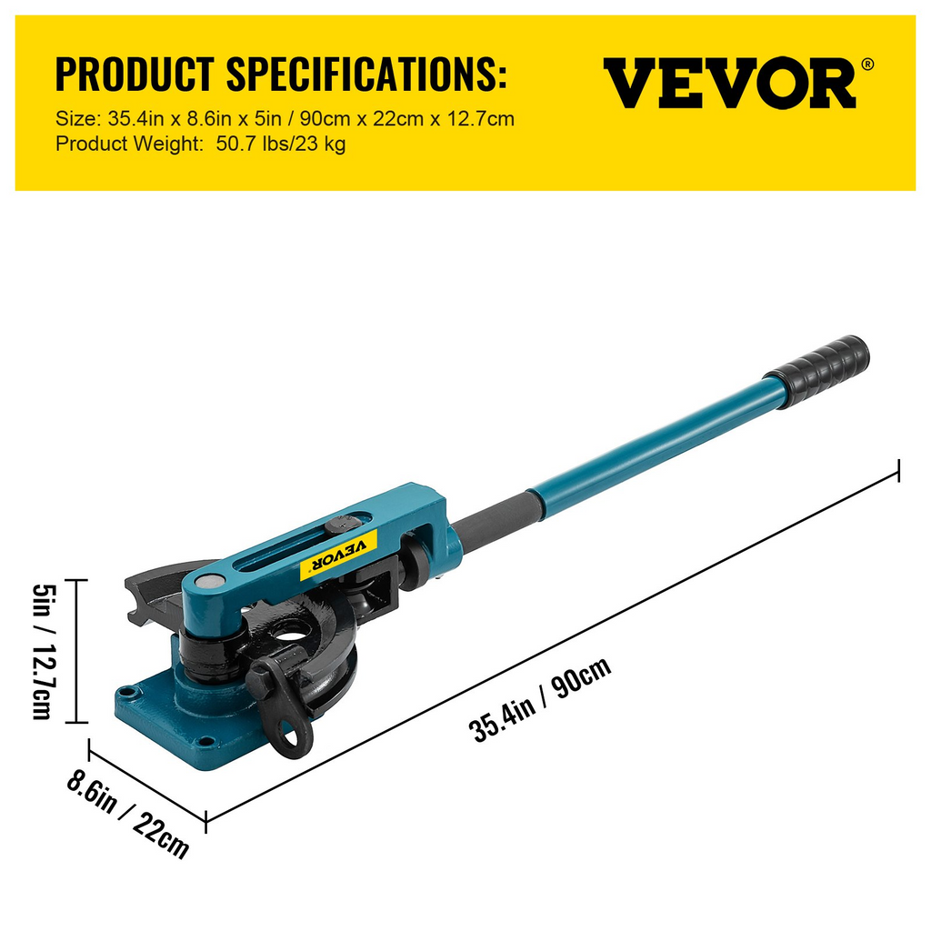 Dobladora de tubos VEVOR de 3/8" a 1"