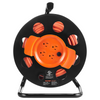 VEVOR - Carrete de cable de extensión de 100 pies con 4 tomas de corriente y cubierta antipolvo cable de alimentación SJTOW de 12 AWG